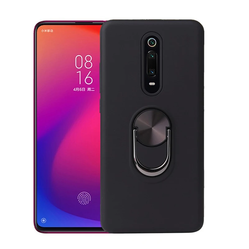 Роскошный магнитный металлический чехол с кольцом для пальца Red mi K20 Pro TPU PC задняя
