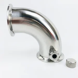 3 дюйма (76 мм), изгиб трубы od91 мм, 90 градусов, с наконечником и вилкой Thermowell, фитинг трубы с тройным зажимом, SS304