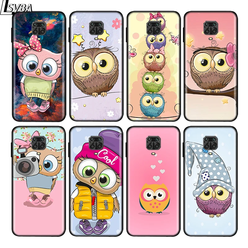 

Cute Owl Hearts Lover For Xiaomi Redmi Note 9 9S 9T 8T 8 7 6 5 Prime Pro Max Prime 5A 4X 4 Soft Silicone Phone Case