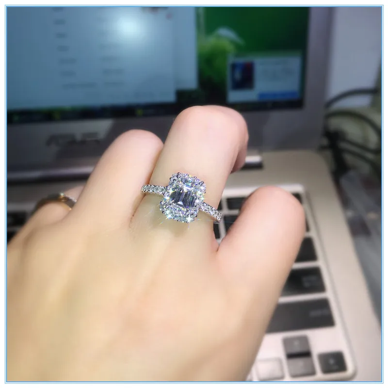

CC Wedding Rings For Women Rectangle Cubic Zirconia Shine Ring Creative Bridal Wedding Jewelry Drop Shipping CC3123