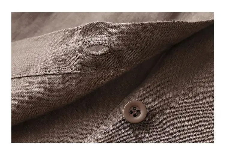 

BL017 Embroidered Cotton Linen Loose Solid Shirt Top Womens Vintage Fashion Turn-down Collar Button Down Shirt