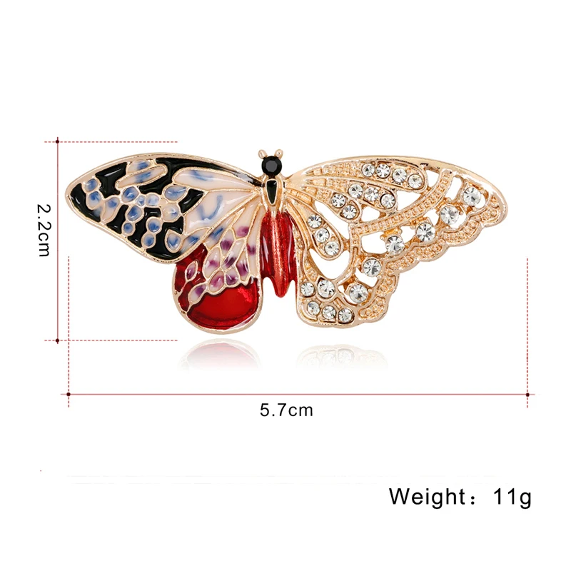 

Butterfly Brooches Animal Pins Men And Women's Metal Rhinestone Insects Banquet Wedding Brooch Gifts