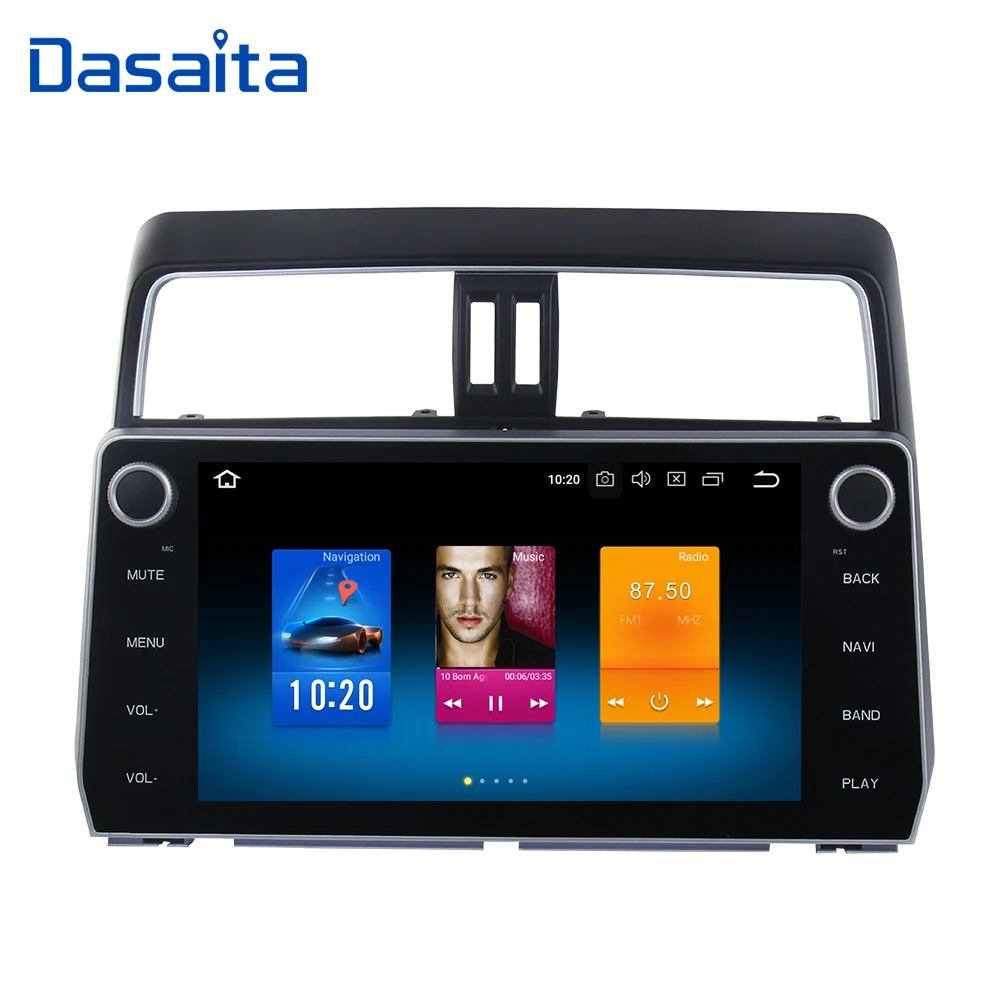 10," 2 Дин Android радио gps Android 8,0 для Toyota Прадо MP3 4G 32 г Восьмиядерный