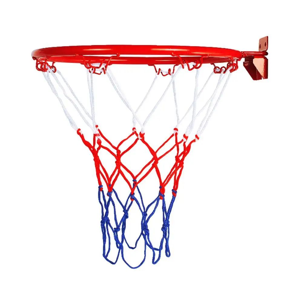 

32CM Hanging Basketball Wall Mounted Goal Hoop Rim with Net Screw for Outdoors Indoor
