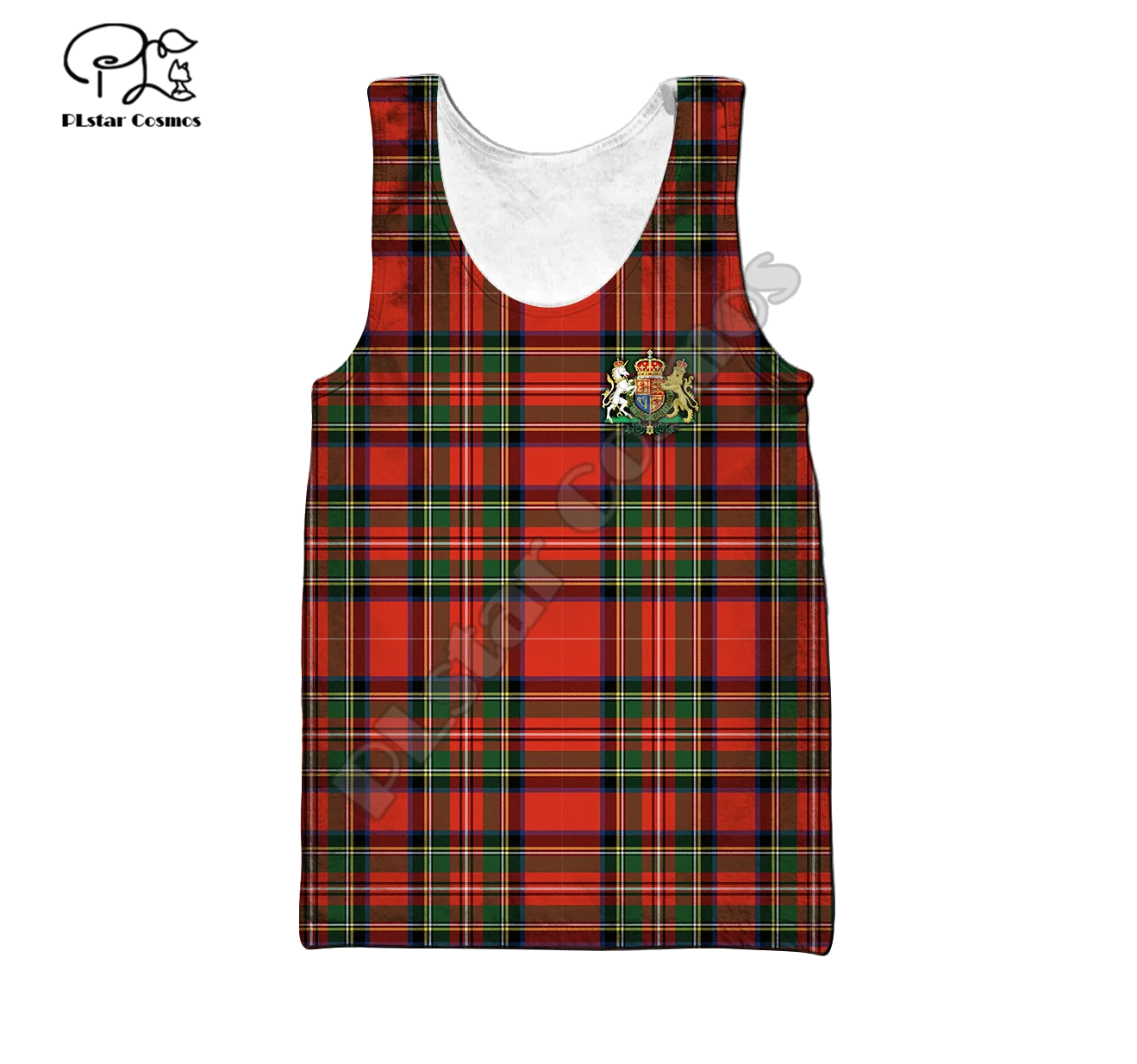 Мужская повседневная майка без рукавов с 3D-принтом и эмблемой Шотландии - купить