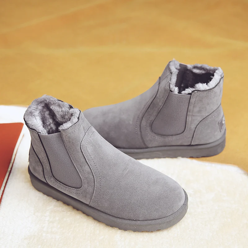 2019 Новое поступление зимние ботинки теплые женские ботильоны с плюшевой