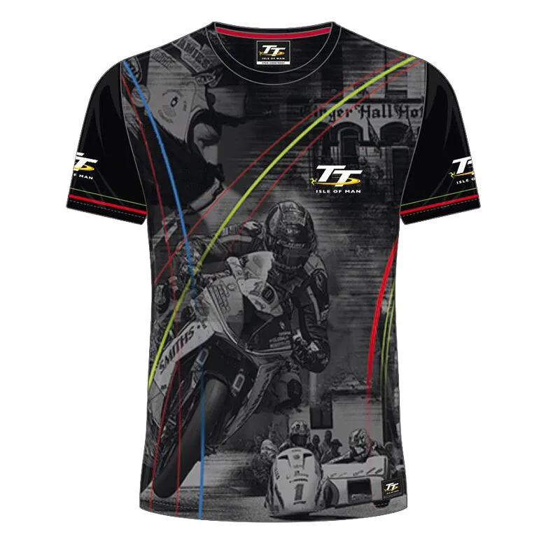 

2018 MOTO GP TT Racing T-Shirts Isle Of Man Motorcycle Road Races Short Sleeve Tees Shirt Men's Summer Mountain Course T Shirt