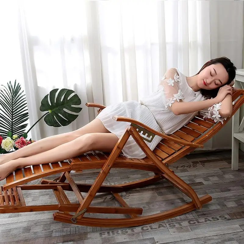 

Dormir Terraza Mueble Daybed Rocking Fauteuil Salon Sillones Moderno Para Sala Folding Bed Cama Plegable Bamboo Recliner Chair
