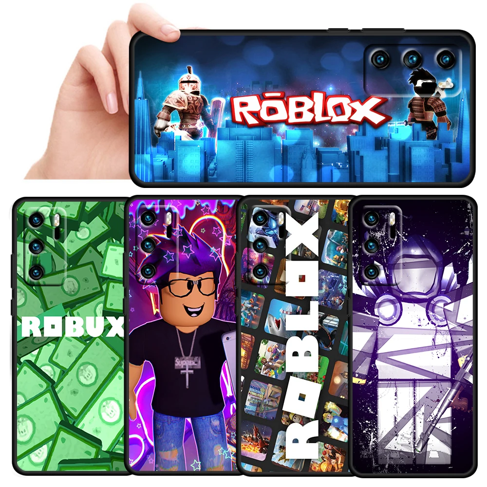 

Hot Robloxes Game For Huawei P50 P20 P30 P40 5G P10 Pro Lite E Plus P9 P8 Lite Mini Silicone Soft Black Phone Case