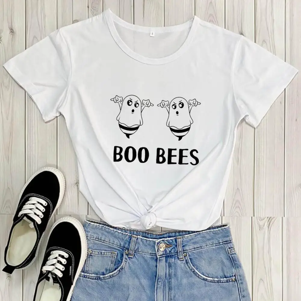 

Boo Shirt Bees Shirt New Arrival 100%Cotton Funny T Shirt Halloween Party Shirts Halloween Shirts Halloween Gift Shirts