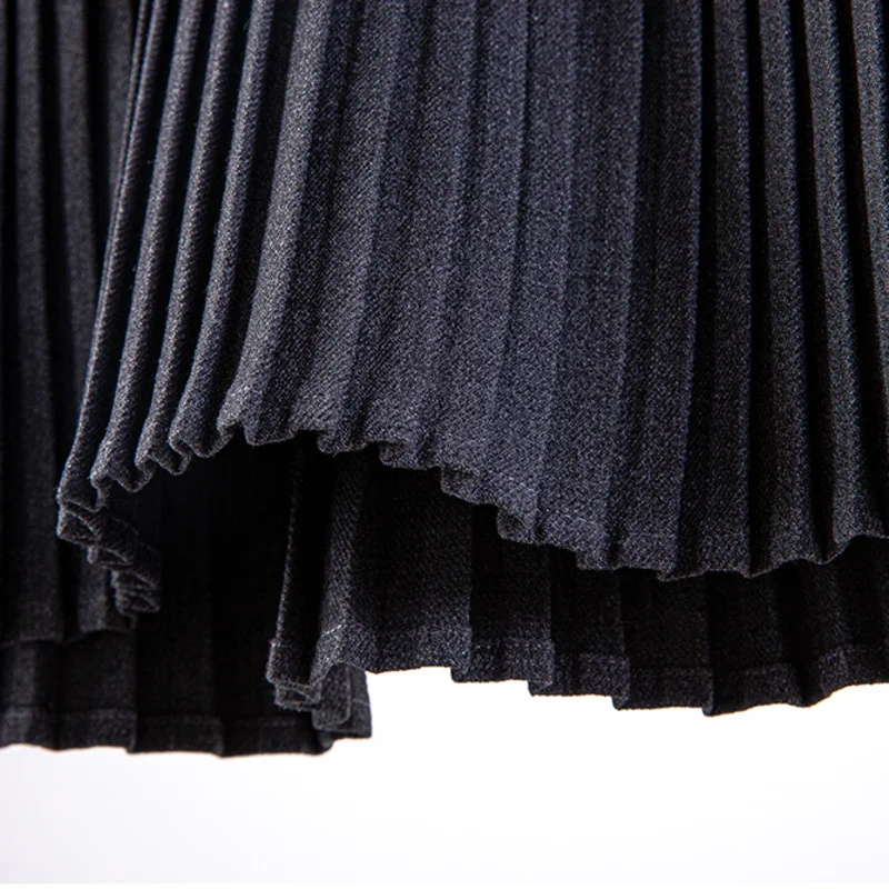 

[DEAT] Three-dimensional Flower Simple Pearl Decoration Pleated Above Knee Mini Skirt Women New Fashion Tide 2021 Summer GX40