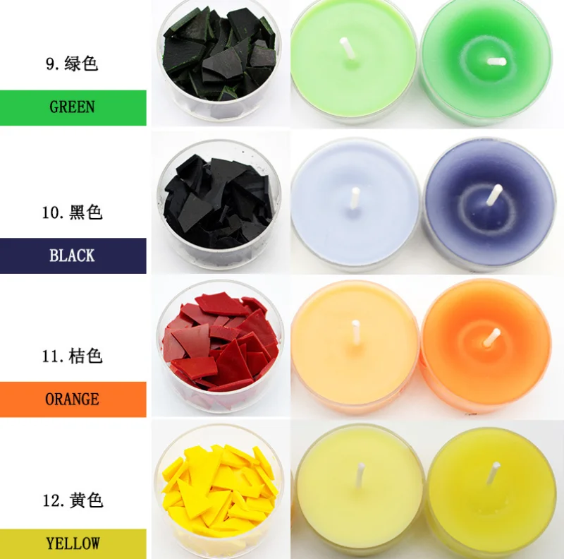 Воск-краска для свечей 34 Цвета отличный выбор цветов чипсы восковые хлопья Набор