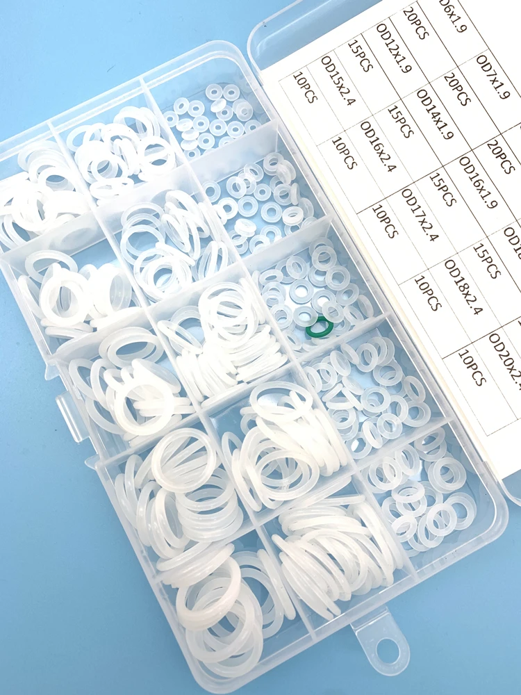 225 шт. белая уплотнительная кольцевая прокладка VMQ силиконовые уплотнительные