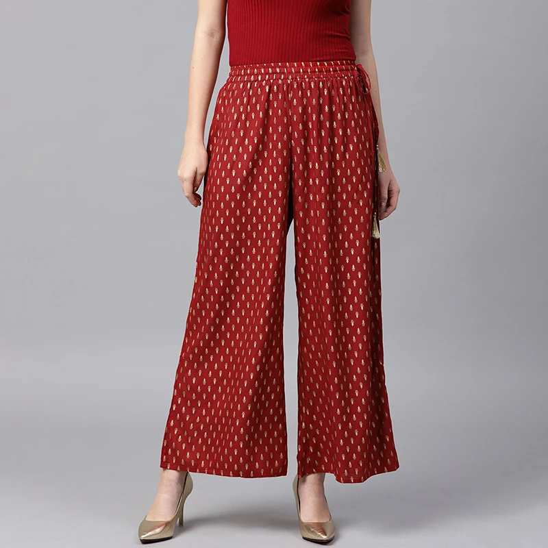 Брюки женские из хлопка с широкими штанинами на весну/лето | Тематическая одежда