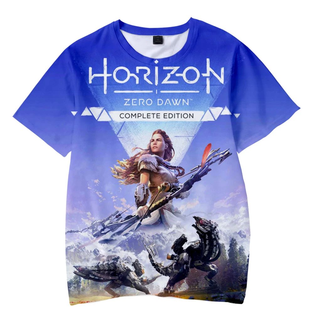 Футболка Horizon Zero Dawn 3D спортивный костюм женская и Мужская футболка летняя уличная