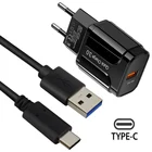 Зарядное устройство USB QC 3,0, быстрое зарядное устройство для OPPO A95 A94 A55 A54 K9S F19S K9 A16 Pro Google Pixel 6 Pro 5 5A 4 4A Type USB C, телефонный кабель