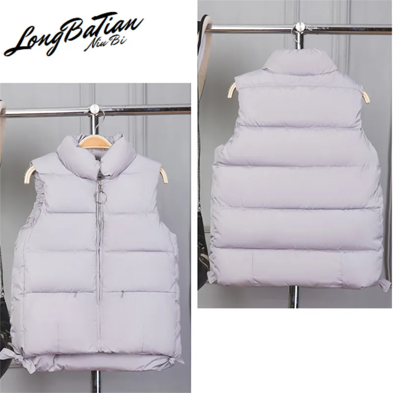 

Harajuku Autumn Winter Waistcoat Plus size Red White Cotton Short Student Women Sleeveless Jacket Elegant Female Vest