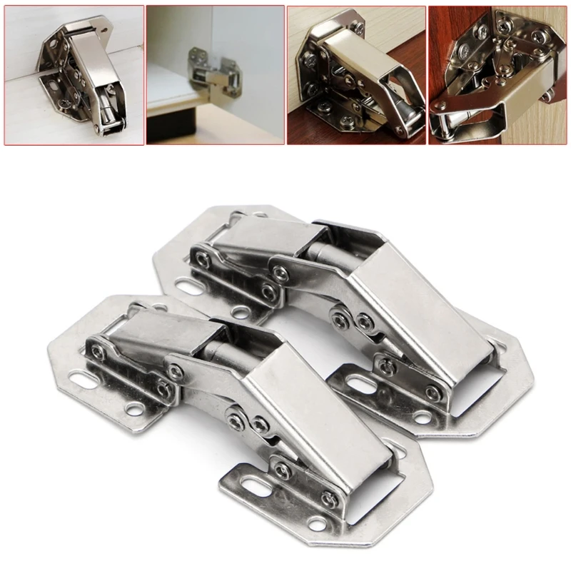 

2Pcs Easy Mount 90 Degree Concealed Kitchen Cabinet Cupboard Sprung Door Hinges