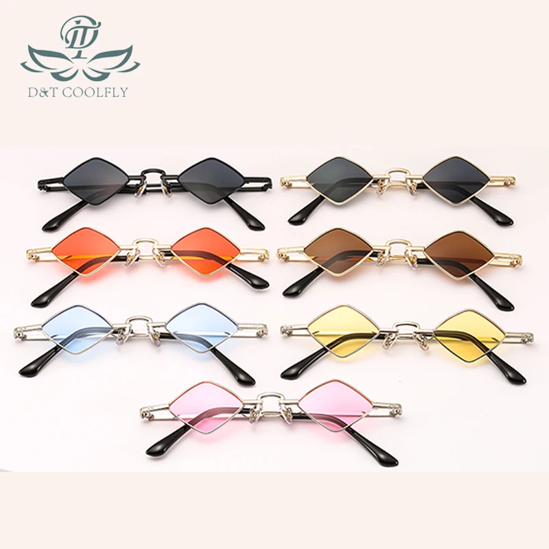 D & T оригинальные треугольные нестандартные солнцезащитные очки в металлической