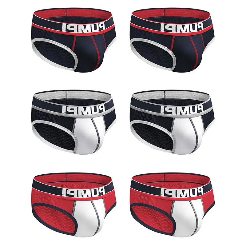 

6Pcs Comfortable Mens Briefs Underwear Shorts U Convex LOGO Men's Underwear Sexy Gay Men Underwear Bikini Men Briefs Cueca