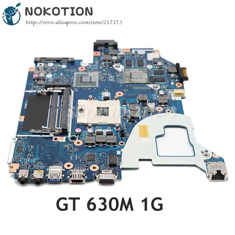 

NOKOTION For Acer aspire V3-571G E1-571G Laptop Motherboard NBY1X11001 Q5WVH LA-7912P HM77 DDR3 GT630M graphics