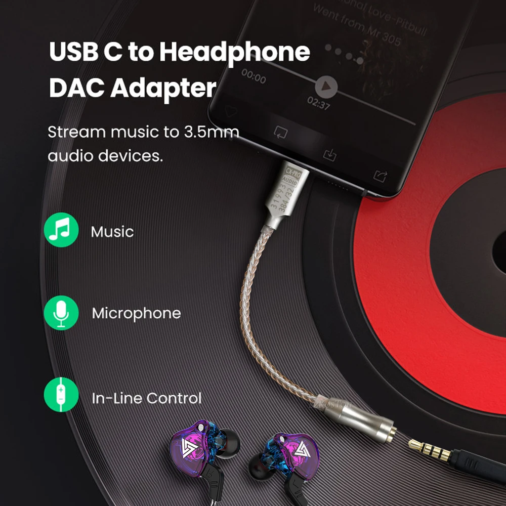 Усилитель для наушников CX31993 с USB Type-C на аудиоинтерфейс 3 5 мм Hi-Fi DAC усилитель звука