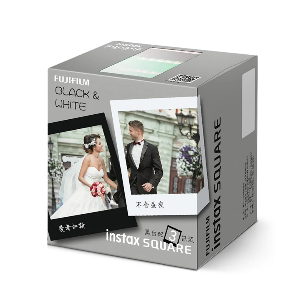 Fujifilm Instax квадратная пленка 30 листов белая и черная пленка моментальной печати для Fujifilm instax квадратная SQ20 SQ10 SQ6