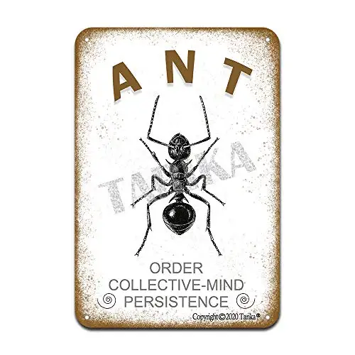 

Ant Order Collective-Mind Persistence Iron Poster Painting Tin Sign Vintage Wall Decor for Cafe Bar Pub Home Beer Decoration Cra