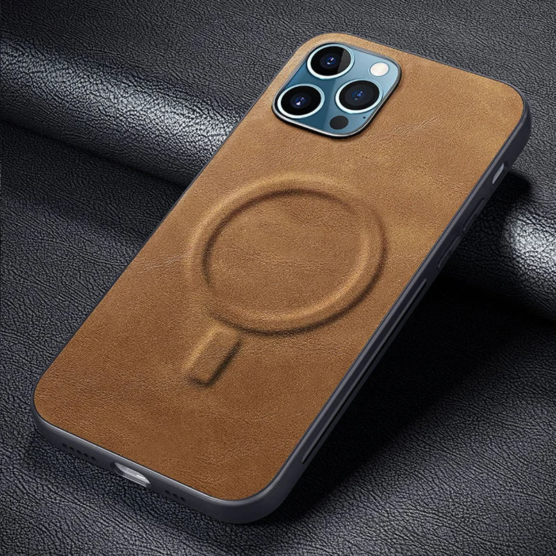 

Hyso Luxury Shockproof Support Wireless Charging PU Leather Mobile Phone Case For iPhone 12 11 Pro Max Mini Xs Coque Cover Funda