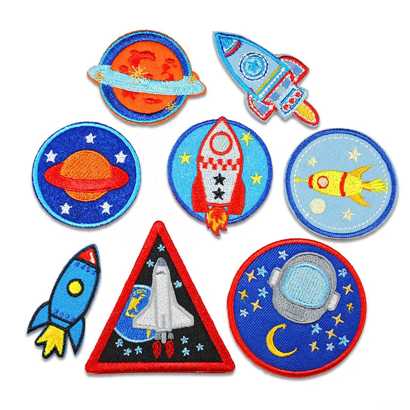 Нашивка для одежды сделай сам космическое пространство панк значки аппликации