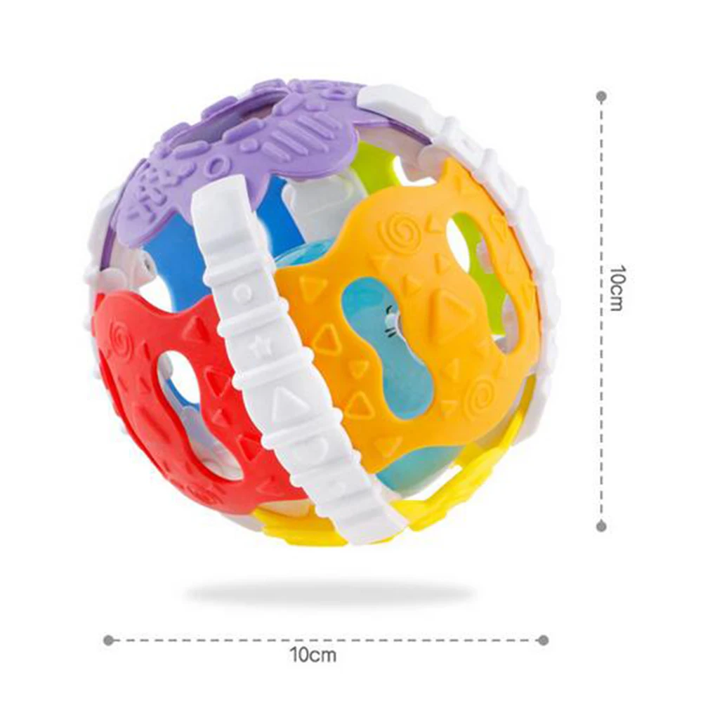 

Baby Toys Colorful Babies Soft Hand Grab Rattle Ball Sound Light Teething Toy Kids Educational Toys for Children Gift