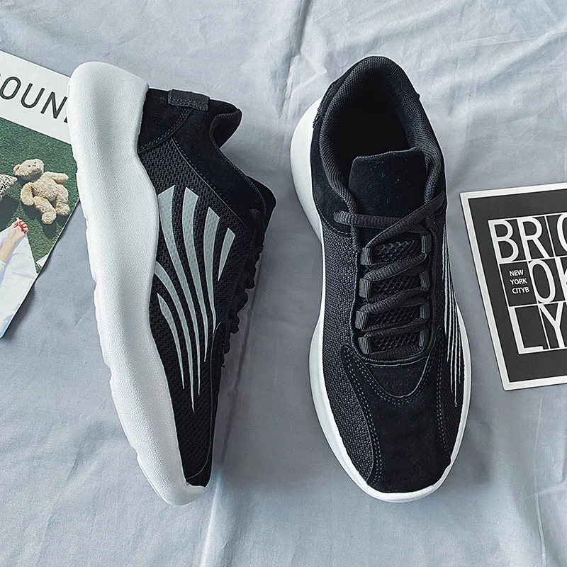 

Reflective Breathable Men Casual Sneakers Weave Hollow Out Light Sport Shoes Spring Summer Fashion Shoes Sneakers Fast Shipping