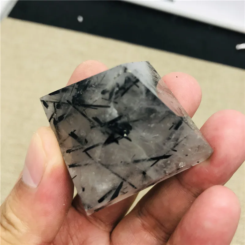 Натуральный черный турмалин прозрачный фотоисцеление|Камни| |