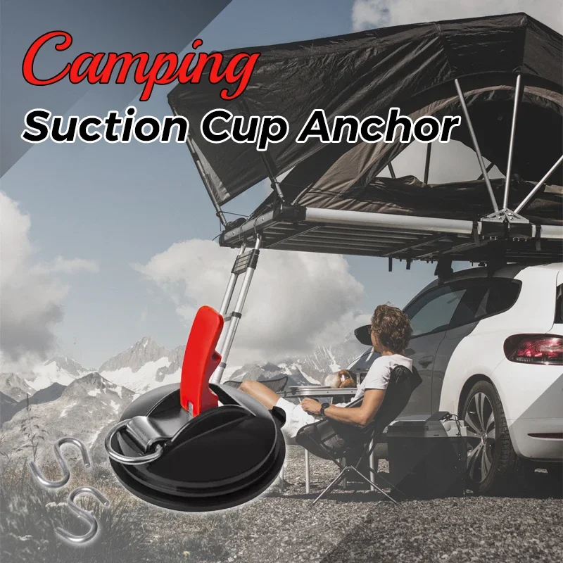

Suction Cup Anchor Heavy Duty Tie Down Car Mount Luggage Tarps Tents with Securing Hook Universal for Car Truck Dropshipping