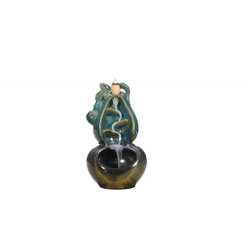 

Gourd Shape Backflow Incense Burner Ceramic Aroma Smoke Censer Zen Room Incense Joss Holder Smoke Waterfall Incense Stick Holder