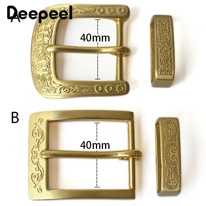 

Deepeel 1 шт. 40 мм Чистая латунь медь пряжкой ремень на голову резные мужские и женские пряжки "сделай сам"-коричневый, натуральная кожа, кожа, акс...