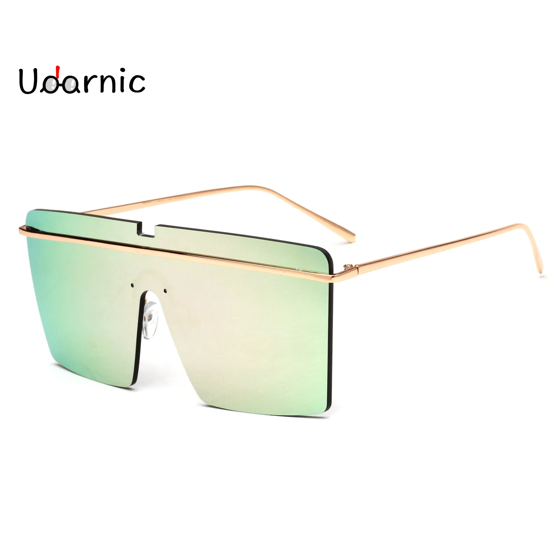 

Conjoined Glasses Gradient Square Metal Gold Silver Frame Black Gradient Lens Luxury Sunglasses Women Men Trend In 2019 242-005