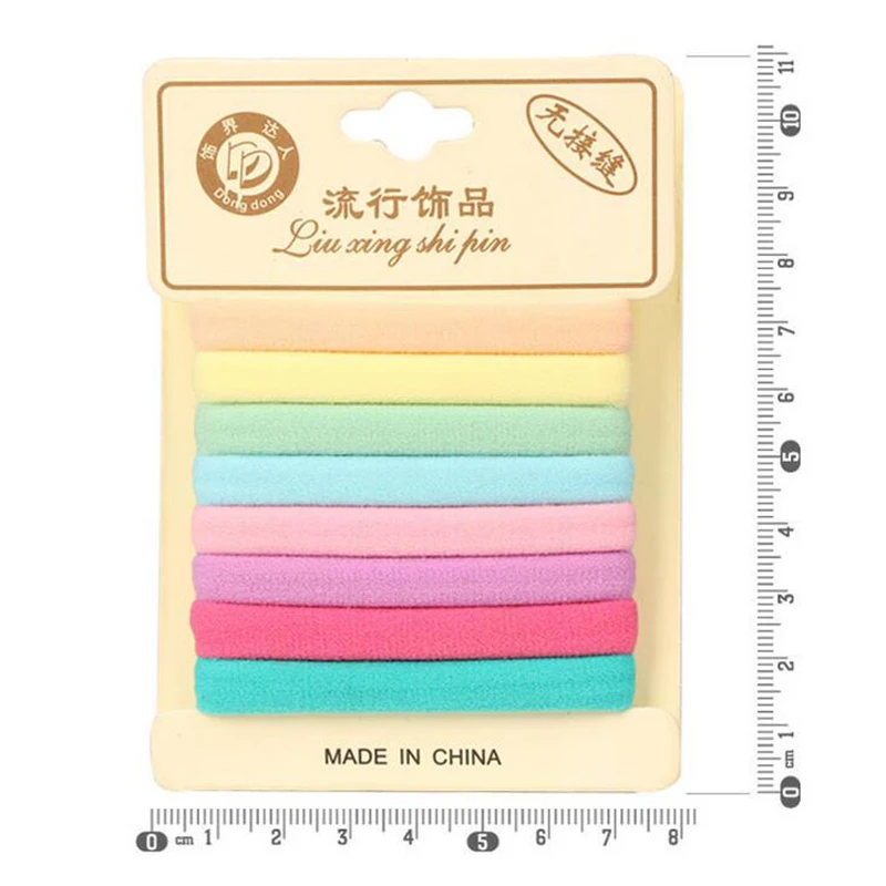 

8Pcs/Set Women Basic Elastic Hair Bands Scrunchie Ponytail Holder Headband Colorful Rubber Bands Fashion Hair Accessories