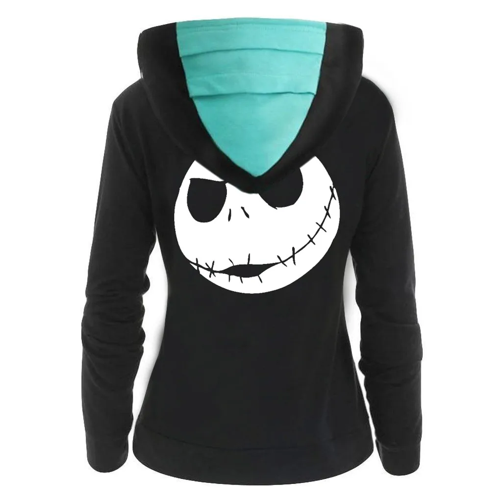 Женская толстовка с надписью и принтом черепа Модный свитшот | одежда