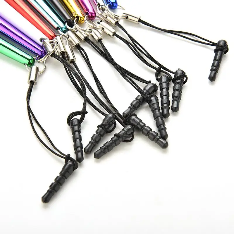 

10pcs/pack Universal Long Capacitive Screen Touch Pen Plastic Stylus For Smart Cell Phones Tablets Pens With Dust Plugs