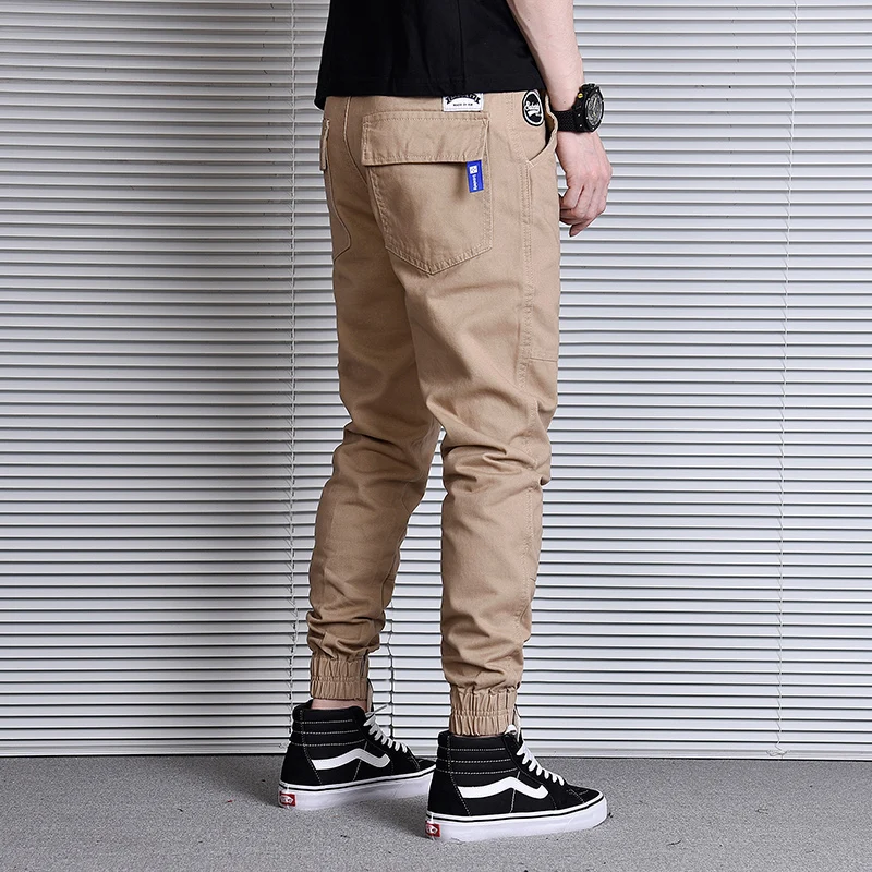 

Japanese Vintage Fashion Men Jeans Multi Pockets Casual Cargo Pants Hombre Harem Trousers Streetwear Hip Hop Joggers Pants Men