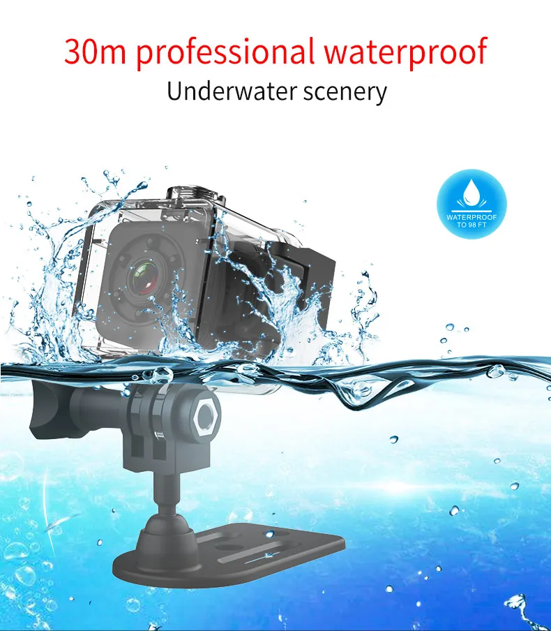 Беспроводная подводная спортивная камера DV инфракрасная HD Водонепроницаемая