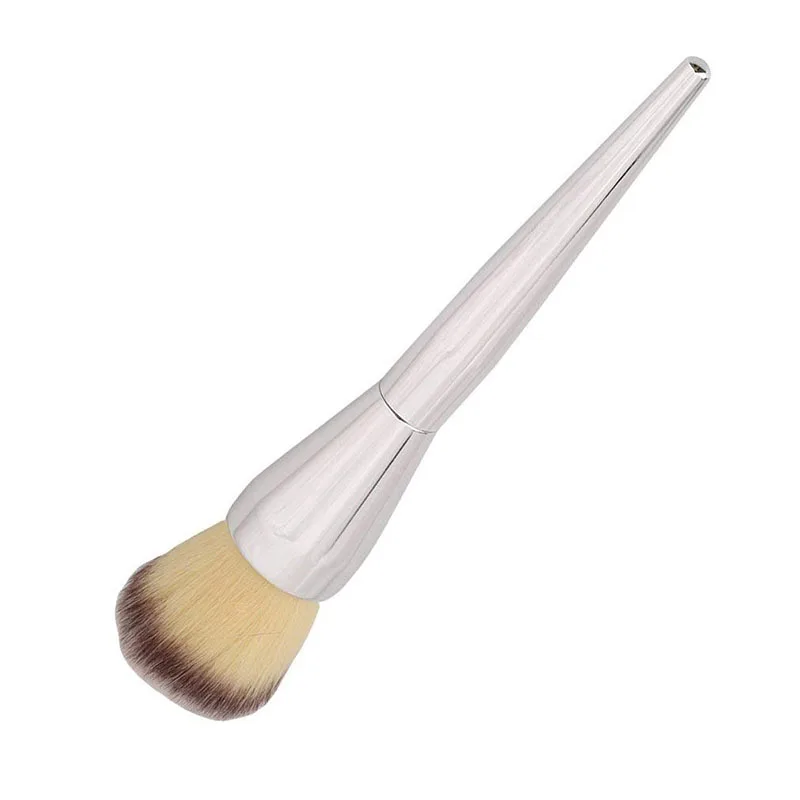 1PC Face Makeup Brush Professional Large Silver Handle Blush Powder Foundation Make Up Brushes Cosmetic Tools | Красота и здоровье