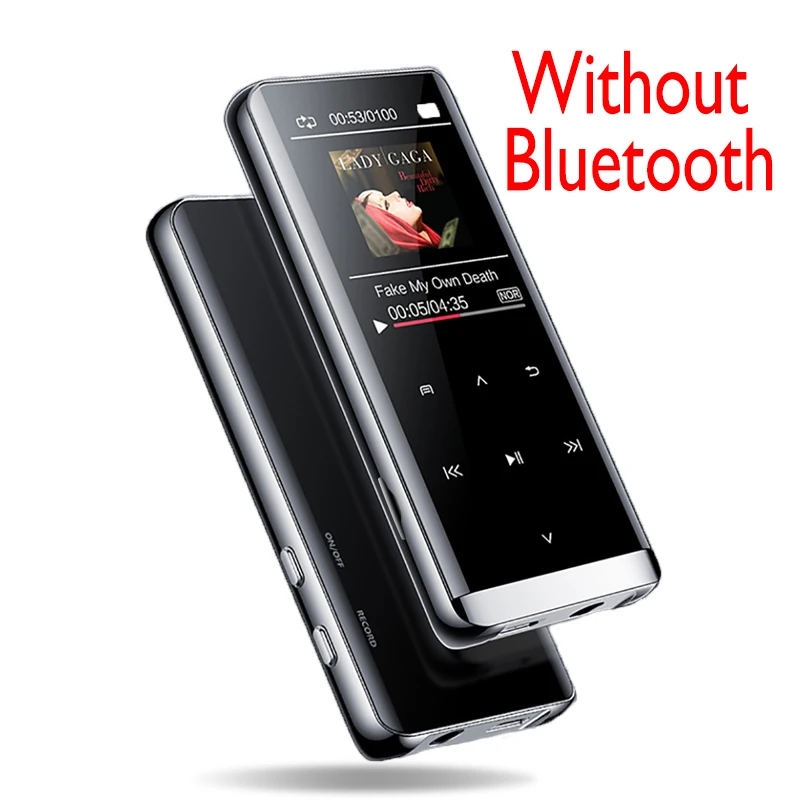Without Bluetooth Без потерь MP3-плеер 8 Гб 16 Гб HIFI Walkman спортивный музыкальный плеер Поддержка FLAC APE WMA аудио плеер Диктофон fm-радио электронная книга - Цвет: Without Bluetooth