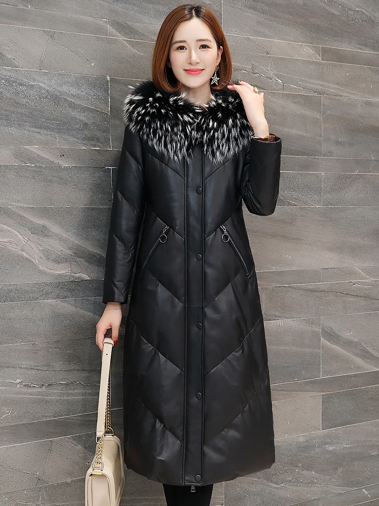 Пальто из овчины куртка натуральной кожи пальто осенне-зимняя женская одежда 2020