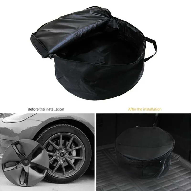 Car Wheel Cap Storage Bag Portable Oxford Cloth Carrying Hub Protector Cover for Model3 ModelY Vehicle Accessories | Автомобили и