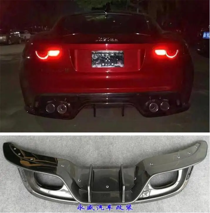 Диффузор для заднего багажника из углеродного волокна чехол бампера спойлера