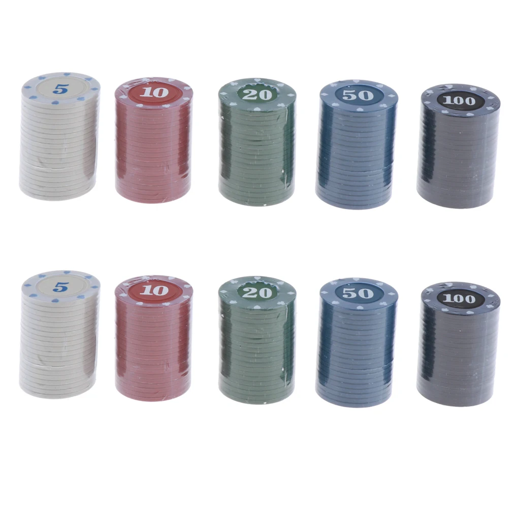 Набор фишек для покера 200 шт. фишки игры в казино с цифрами 5/10/20/50/100|Покерные