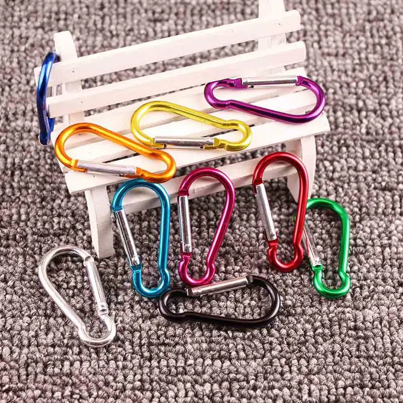 

10 Pcs Carabiner for Keys Chain Key Chain Mini Gourd-Shaped Aluminum Alloy Keychain Clip Hook Lock for Travel Hiking Camping