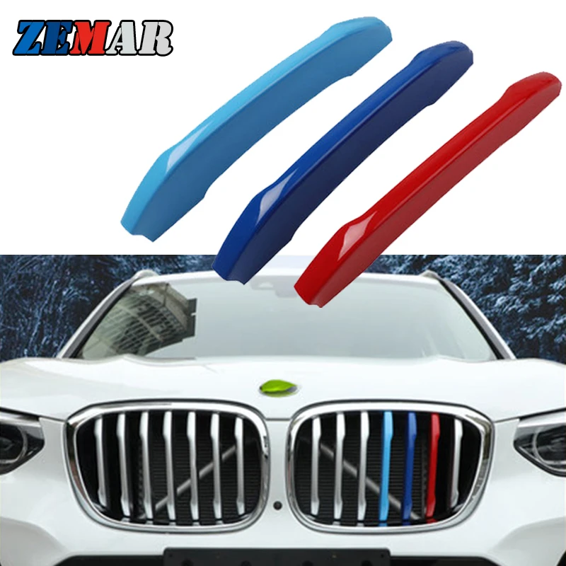 Противоударная 3D Передняя решетка автомобиля обшивка спортивных полос для BMW X3 X4